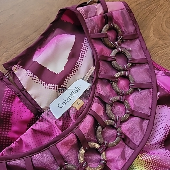 Calvin Klein Skirt set Size Small pleated Skirt A-line Fit & Flare Spring Purple - Picture 5 of 16